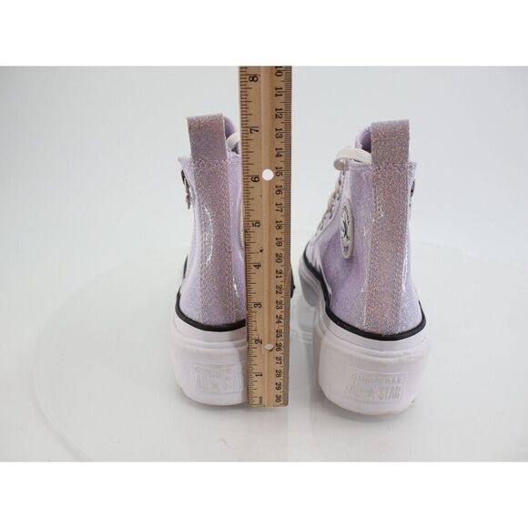 Converse Chuck Taylor All Star Lugged Lift Platform Size 7 Purple Glitter Chunky - Picture 7 of 13